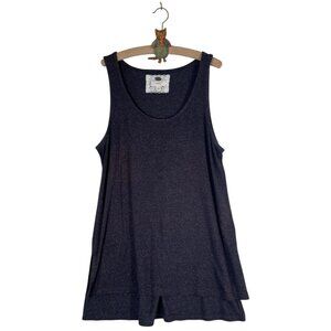 Cupid Womens Size L Knit Tank Top Scoop Neck Side Slits High Low Hem Layer Piece
